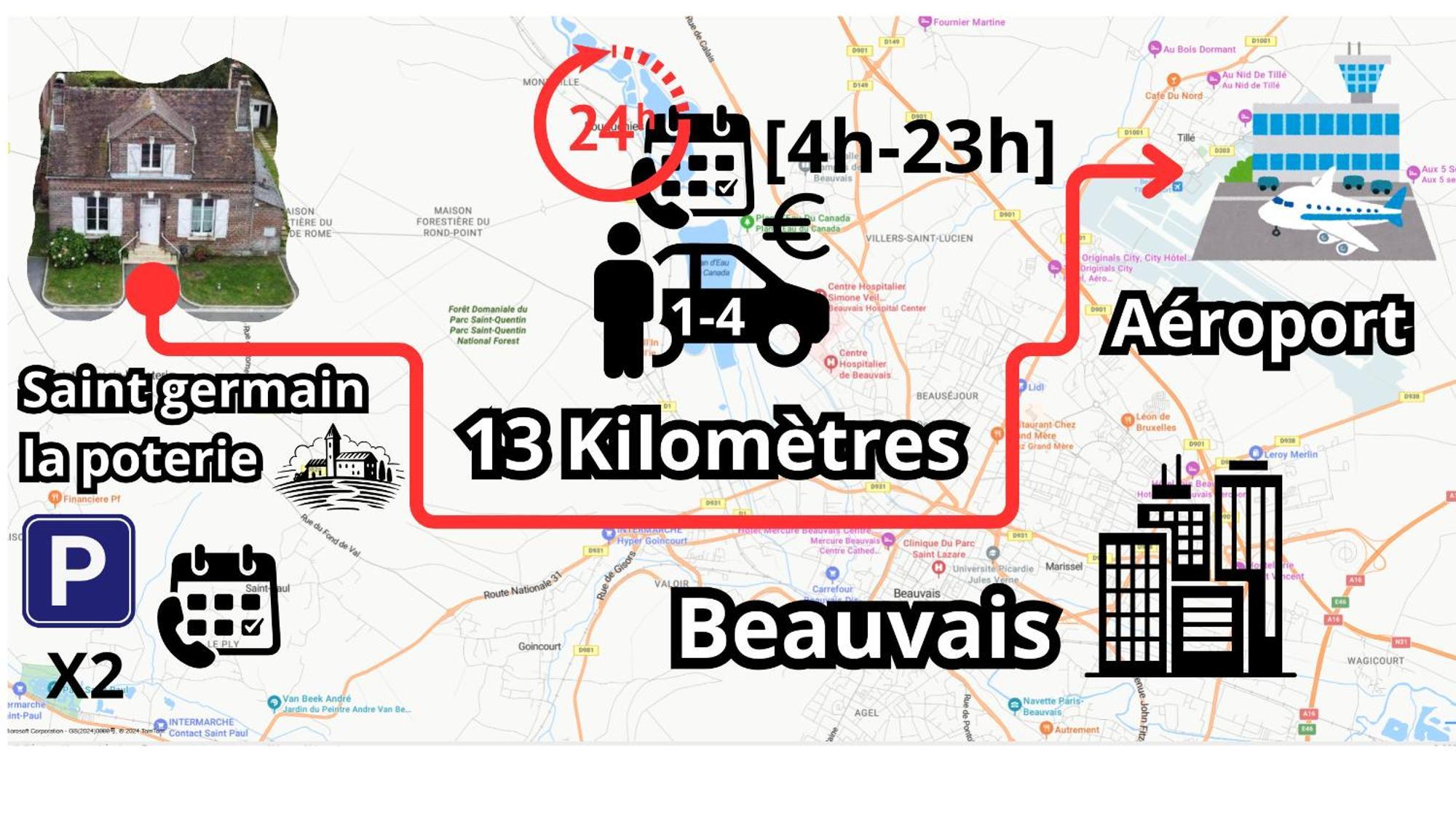 Chambre Calme Et Accueillante 13 Kmtrs Aeroport, Parking Gratuit, Navette Gare Ou Aeroport Saint-Germain-la-Poterie Kültér fotó